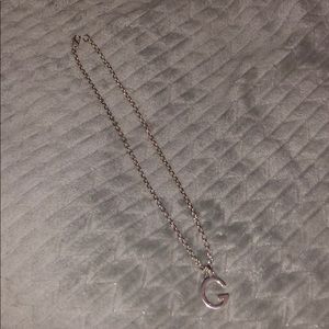 GUCCI “G” Necklace. Sterling Silver 925
